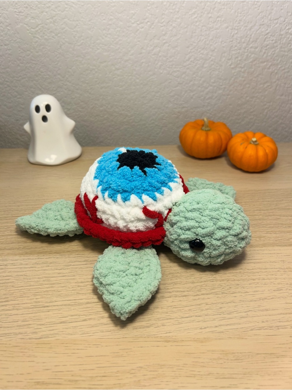 Handmade Crochet Eyeball Turtle